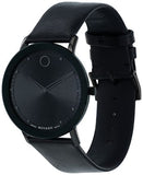 Buy Shop Movado Sapphire Black Dial Black Leather Strap Watch for Men - 606884 USA Online