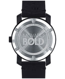 Buy Shop Movado Bold TR90 Black Dial Black Leather Strap Watch For Men - 3600307 USA Online