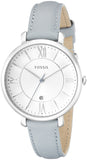 Buy Shop Fossil Jacqueline White Dial Light Blue Leather Strap Watch for Women - ES3821 USA Online