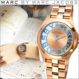 Buy Shop Marc Jacobs Henry Rose Gold Dial Rose Gold Steel Strap Watch for Women - MBM3296 USA Online