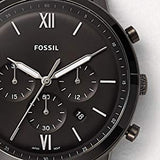 Buy Shop Fossil Grant Chronograph Black Dial Black Steel Strap Watch for Men - FS4832 USA Online