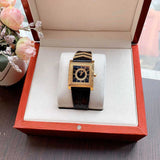 Buy Shop Versace VD-25 Diamonds Black Dial Black Leather Strap Watch for Women - VQF020015 USA Online