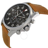 Buy Shop Michael Kors Gage Chronograph Quartz Black Dial Brown Leather Strap Watch For Men - MK8333 USA Online