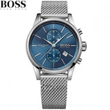 Buy Shop Hugo Boss Jet Blue Dial Gunmetal Mesh Bracelet Watch for Men - 1513677 USA Online