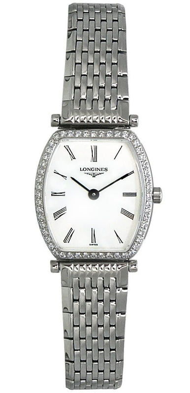Buy Shop Longines La Grande Classique de Longines Tonneau 22 Diamond Watch for Women - L4.288.0.11.6 USA Online