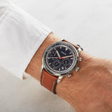 Buy Shop Fossil Goodwin Chronograph Blue Dial Brown Leather Strap Watch for Men - FS5414 USA Online