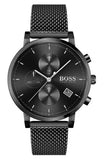 Buy Shop Hugo Boss Integrity Black Dial Black Mesh Bracelet Watch for Men - 1513813 USA Online