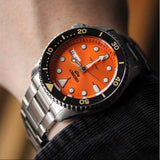 Buy Shop Seiko 5 Sports Automatic Orange Dial Silver Steel Strap Watch For Men - SRPD59K1 USA Online