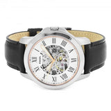Buy Shop Fossil Grant Automatic Skeleton White Dial Black Leather Strap Watch for Men - ME3101 USA Online