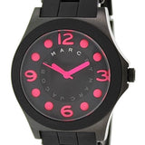 Buy Shop Marc Jacobs Pelly Black Dial Black Silicone Strap Watch for Women - MBM2517 USA Online