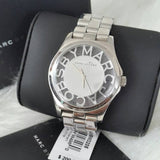 Buy Shop Marc Jacobs Henry Transparent Silver Dial Silver Steel Strap Watch for Women - MBM3205 USA Online