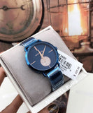 Buy Shop Michael Kors Portia Blue Dial Blue Stainless Steel Strap Watch for Women - MK3680 USA Online