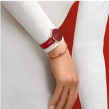 Buy Shop Daniel Wellington Petite Red Dial Red Leather Strap Watch For Women - DW00100405 USA Online