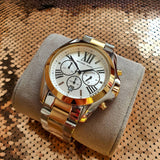Buy Shop Michael Kors Bradshaw Chronograph Silver Dial Two Tone Steel Strap Watch For Women - MK5855 USA Online
