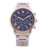 Buy Shop Guess Hendrix Chronograph Blue Dial Two Tone Steel Strap Watch for Men - W1309G4 USA Online