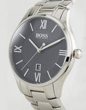 Buy Shop Hugo Boss Governer Black Dial Silver Steel Strap Watch for Men - 1513488 USA Online