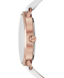 Buy Shop Michael Kors Portia Rose Gold Dial White Leather Strap Watch For Women - MK2660 USA Online