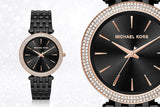 Buy Shop Michael Kors Darci Black Dial Black Steel Strap Watch for Women - MK3407 USA Online