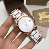Buy Shop Burberry The City White Dial Two Tone Steel Strap Watch for Women - BU9006 USA Online