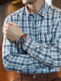 Buy Shop Fossil Grant Chronograph Blue Dial Brown Leather Strap Watch for Men - FS5151 USA Online