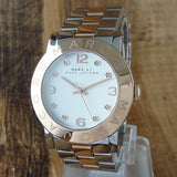Buy Shop Marc Jacobs Amy Silver Dial Two Tone Steel Strap Watch for Women - MBM3194 USA Online