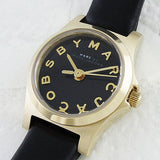 Buy Shop Marc Jacobs Henry Dinky Black Dial Black Leather Strap Watch for Women - MBM1240 USA Online