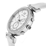 Swarovski Era Journey Silver Dial White Leather Strap Watch for Women - 5295346