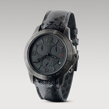 Buy Shop Gucci G Timeless Chronograph Black Dial Black Leather Strap Watch For Men - YA126244 USA Online
