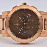 Buy Shop Burberry The City Grey Dial Rose Gold Steel Strap Watch for Men - BU9353 USA Online