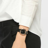 Buy Shop Marc Jacobs Mandy Black Dial Black Leather Strap Watch for Women - MJ1565 USA Online