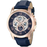 Buy Shop Fossil Grant Automatic Blue Dial Blue Leather Strap Watch for Men - ME3029 USA Online