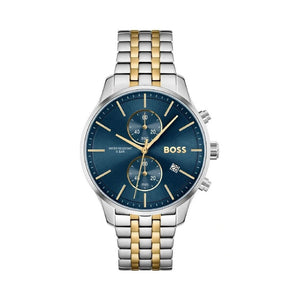 Buy Shop Hugo Boss Associate Blue Dial Two Tone Steel Strap Watch for Men - 1513976 USA Online