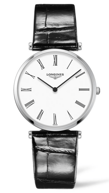 Buy Shop Longines La Grande Classique De Longines White Dial Black Leather Strap Watch for Women - L4.755.4.11.2 USA Online