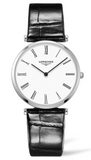 Buy Shop Longines La Grande Classique De Longines White Dial Black Leather Strap Watch for Women - L4.755.4.11.2 USA Online