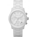Buy Shop Michael Kors Runway White Ceramic Dial White Steel Strap Watch for Women - MK5161 USA Online