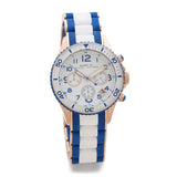 Buy Shop Marc Jacobs Rock Chronograph White Dial Two Tone Silicone Strap Watch for Women - MBM2594 USA Online