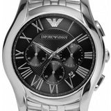 Buy Shop Emporio Armani Classic Chronograph Black Dial Silver Steel Strap Watch For Men - AR1786 USA Online