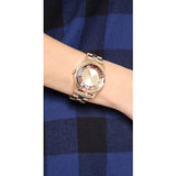 Buy Shop Marc Jacobs Henry Skeleton Gold Dial Gold Steel Strap Watch for Women - MBM3263 USA Online