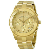 Buy Shop Marc Jacobs Blade Chronograph Gold Dial Gold Steel Strap Watch for Women - MBM3101 USA Online