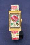 Buy Shop Gucci G-Frame Floral Mother of Pearl Dial White Leather Strap Watch For Women - YA147406 USA Online