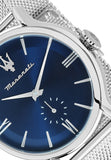Buy Shop Maserati Epoca Blue Dial Silver Mesh Bracelet Watch For Men - R8853118006 USA Online