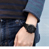 Buy Shop Emporio Armani Luigi Chronograph Black Dial Black Leather Strap Watch For Men - AR1737 USA Online