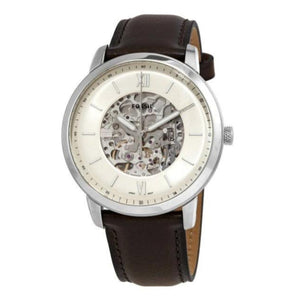 Buy Shop Fossil Neutra Automatic Skeleton White Dial Brown Leather Strap Watch for Men - ME3184 USA Online