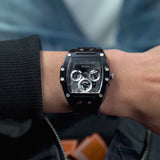 Buy Shop Guess Phoenix Multifunction Black Dial Black Rubber Strap Watch for Men - GW0203G3 USA Online