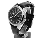 Buy Shop Fossil Grant Chronograph Black Dial Black Leather Strap Watch for Men - FS4812 USA Online