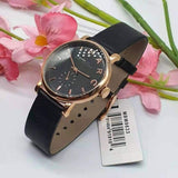 Buy Shop Marc Jacobs Baker Black Dial Black Leather Strap Watch for Women - MBM8633 USA Online