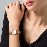 Buy Shop Marc Jacobs Baker White Dial Rose Gold Steel Strap Watch for Women - MBM3248 USA Online
