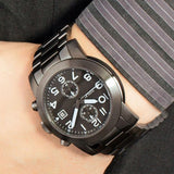 Buy Shop Marc Jacobs Larry Chronograph Black Dial Black Steel Strap Watch for Men - MBM5032 USA Online