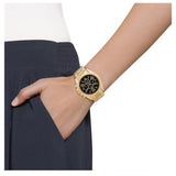 Buy Shop Michael Kors Bradshaw Black Dial Gold Steel Strap Watch for Women - MK5739 USA Online