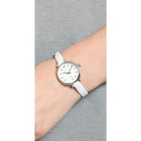 Buy Shop Marc Jacobs Sally White Dial White Leather Strap Watch for Women - MBM1350 USA Online